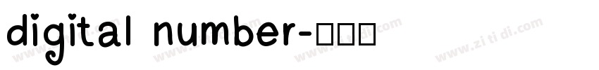 digital number字体转换